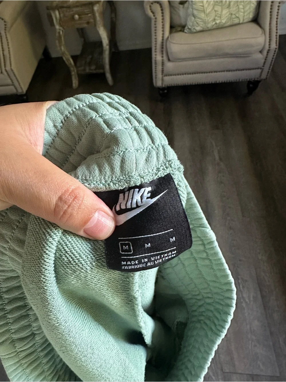 Nike Women’s High-Waist Sage Green Lounge Shorts